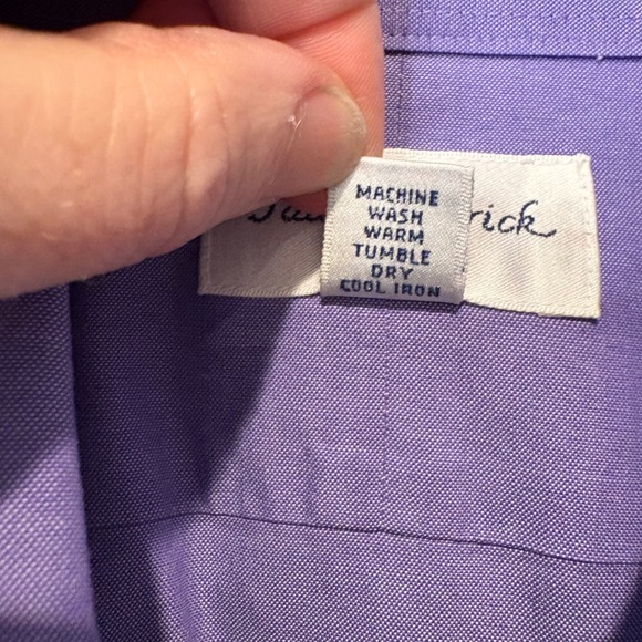 Paul Frederick Trim Fit Easy Care Purple 100% Cotton Pinpoint Dress Shirt 16-35 - Picture 6 of 6